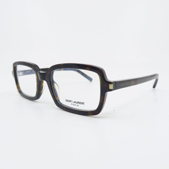 Saint Laurent SL278 003 52mm Dark Brown Tortoise Shell New Unisex Eyeglasses. - Picture 1 of 7